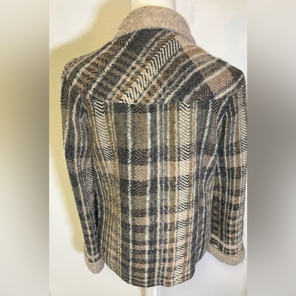 infinitif Paris Plaid Vintage Lush Soft Wool Blend Coat Jacket Made in Paris - Picture 7 of 10